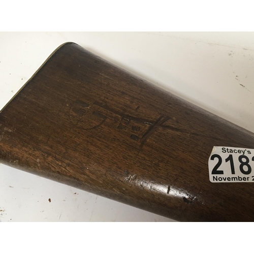 2182 - A late 18th or early 19th century flintlock lock musket rifle the action with ground off marks brass... 