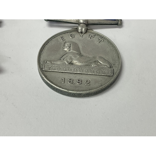 2215 - Egypt 1882-1889 and Khedive star medal pair awarded to Sepoy Heeba 20th Punjab infantry.