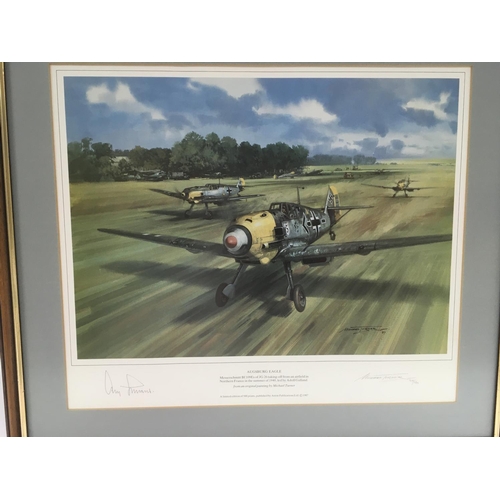 2254 - Two signed WW2 aircraft prints comprising Ramrod 792 by Robert Taylor and signed by Wing Commander J... 