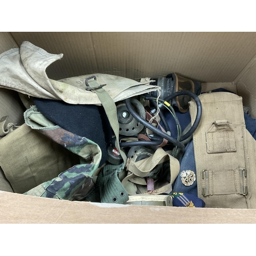 2256 - A box of mixed militaria etc.