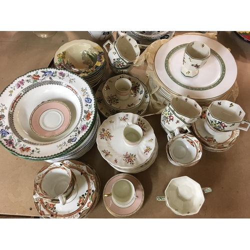 1001 - A collection of part tea sets, together with a Royal Doulton dessert set