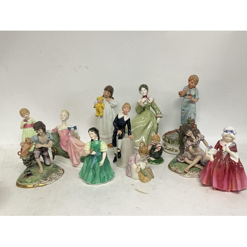 1007 - A collection of Royal Doulton figures and other ceramics + other makers