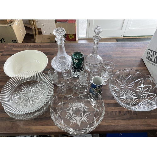 1009 - A collection of various glassware including whitefriars