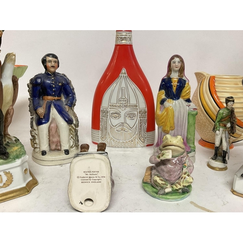 1039 - A various collection of ceramics including Beatrix Potter figures, Casades figures and Wade pottery