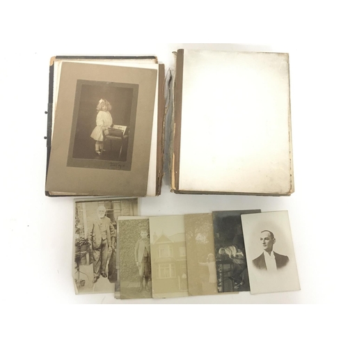 1451 - Photo albums and Art Deco frame, Photos from inside date from 1895-1935 the Spine has been separated... 