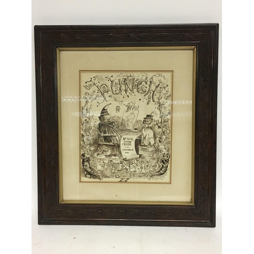 1452 - Framed Punch original book drawing