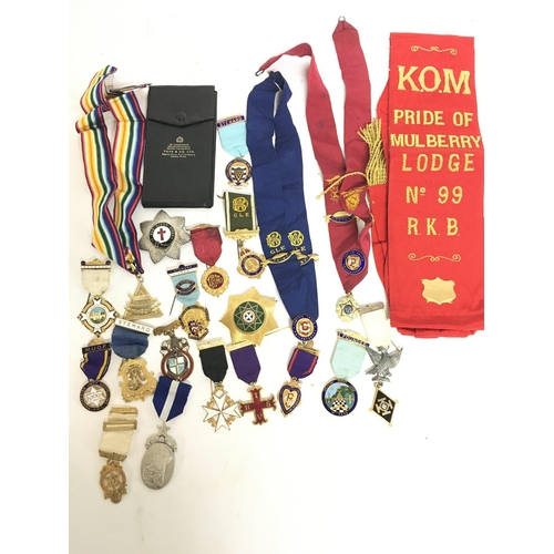 703 - A Collection Of Masonic items. mainly Medals.