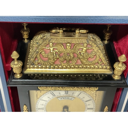 710 - An F. W. Elliott Golden Jubilee clock, modelled in the style of a late 17th century bracket clock, w... 