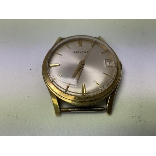 759 - A vintage Helvetia gents watch.