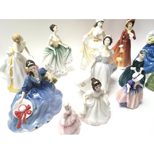 813 - A Collection of Royal Doulton and Coalport Figures.