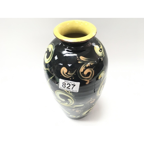 827 - A Glazed linthorpe Babbacombe Vase By Deidre Wood.approximate height 30cm.