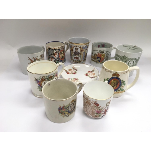 898 - A small collection of Commemorative Coronation cups comprising Edward VIII, George V and others.