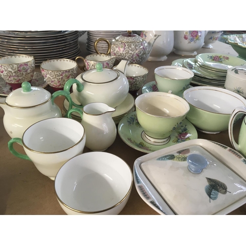 903 - A collection of decorative English porcelain tea cups Royal Stafford Wedgwood two Grays pottery stor... 