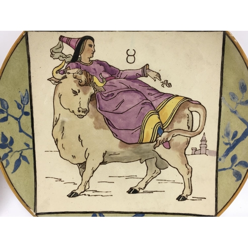 921 - Minton birth sign plates, Capricorn and Taurus