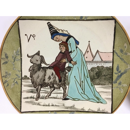 921 - Minton birth sign plates, Capricorn and Taurus