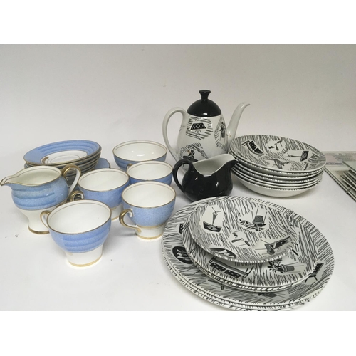 952 - A collection of Homemaker Style craft dinner and tea ware. and Bell Art Deco China. (a lot)