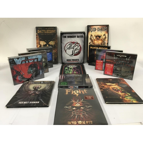 1084 - A collection of heavy metal and rock CD box sets by various artists including Black Widow, Crimson G... 