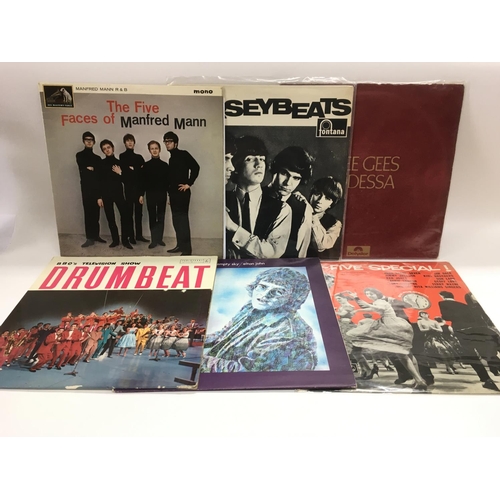 109 - Six 1960s LPs by various artists including The Merseybeats, Manfred Mann, Elton John and others.