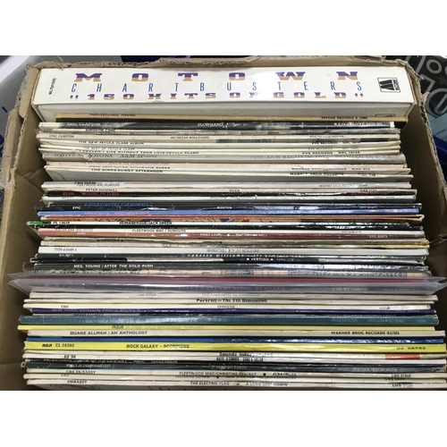 113 - A box of LPs by various artists including The Electric Flag, The 5th Dimension, The Kinks and others... 