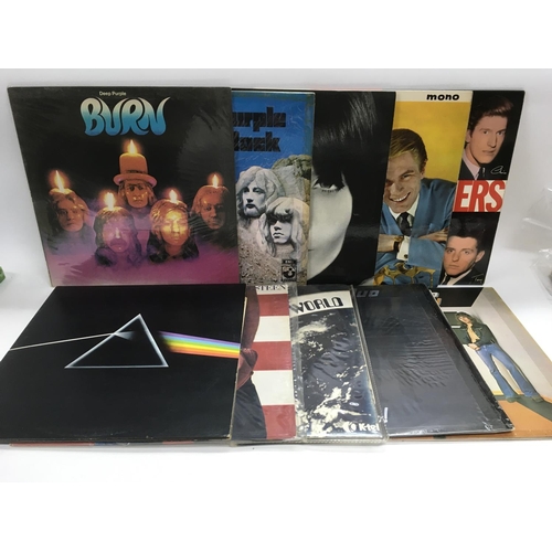 129 - Ten various rock LPs by artists from the 1960s onwards including Deep Purple, Pink Floyd, Bruce Spri... 