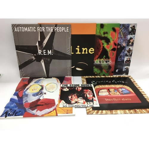 131 - Four indie alternative LPs, two 12inch singles and a 7inch single by various artists including REM, ... 