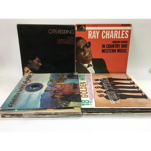 136 - A collection in two bags of various jazz, fusion and soul LPs including Otis Redding, Grover Washing... 