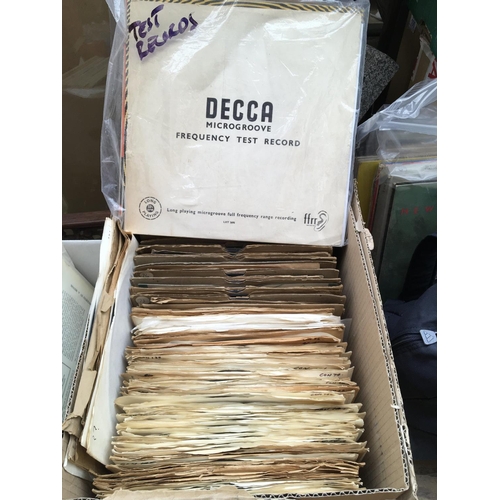 160 - A box of test recordings, jazz 78s including Conroy Records, Esquire and Tempo labels.