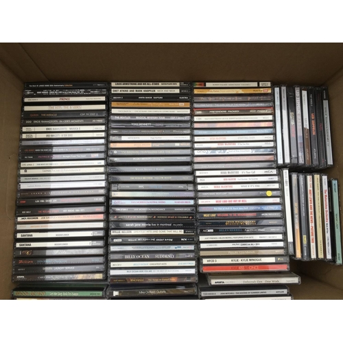 162 - A collection in two boxes of over 350 CD albums and over 60 CD singles, various artists.