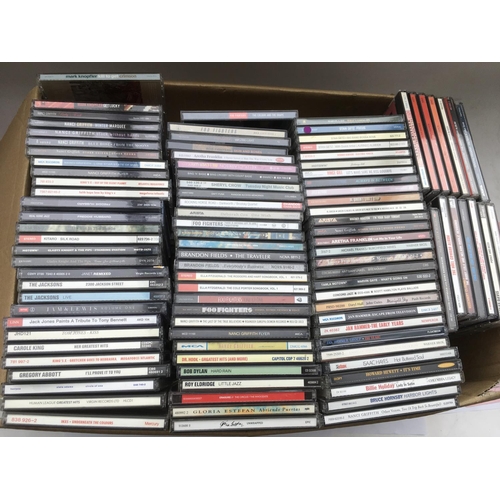 162 - A collection in two boxes of over 350 CD albums and over 60 CD singles, various artists.