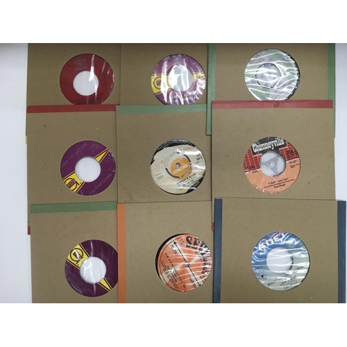 19 - A record case of over 50 collectable soul, funk and disco 7inch singles by various artists including... 