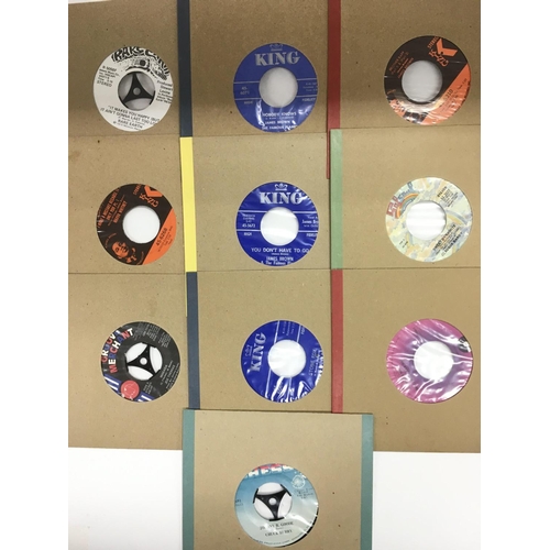 19 - A record case of over 50 collectable soul, funk and disco 7inch singles by various artists including... 