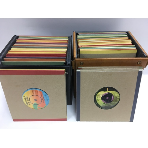 22 - Four record cases of 7inch singles by various rock, pop and soul artists.