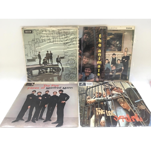 220 - Five early UK pressings of 1960s beat, rock and pop LPs by various artists including The Moody Blues... 