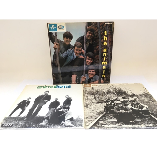 222 - Three early UK pressings of LPs by The Animals comprising the self titled debut, 'Animal Tracks' and... 