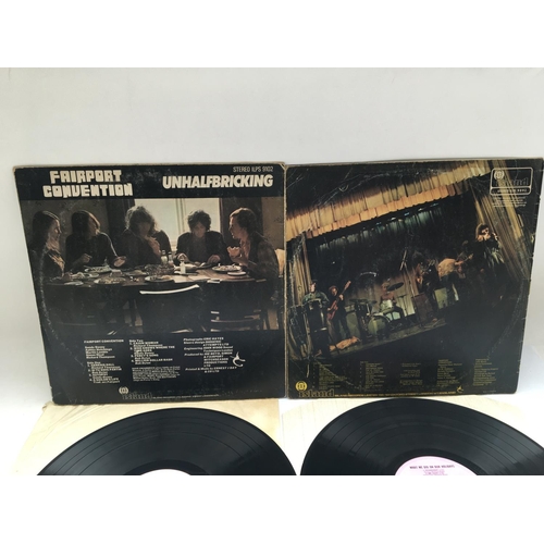 229 - Two first UK pressings of Fairport Convention LPs comprising Unhalfbricking, two small hairline scra... 