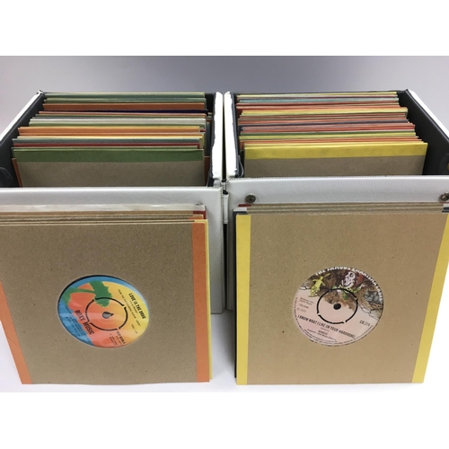 24 - Four record cases of 7inch singles by various rock, pop and soul artists.