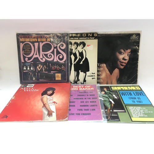 240 - Six American girl group LPs by various artists including The Supremes, Mary Wells and others.