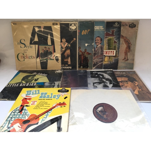 247 - Eleven rock n roll LPs and one mini LP by various artists including Rock n Roll by Elvis Presley (no... 