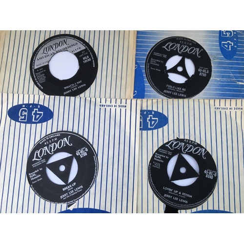 263 - Eleven Jerry Lee Lewis 7inch single and one EP, all London labels.