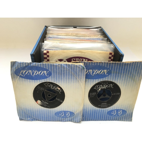 274 - A record case of mainly rock n roll 7inch singles by various artists including Larry Williams, The D... 