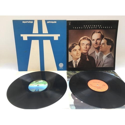 285 - Two Kraftwerk LPs comprising 'Autobahn' with embossed sleeve and 'Trans Europe Express'. Both VG+.