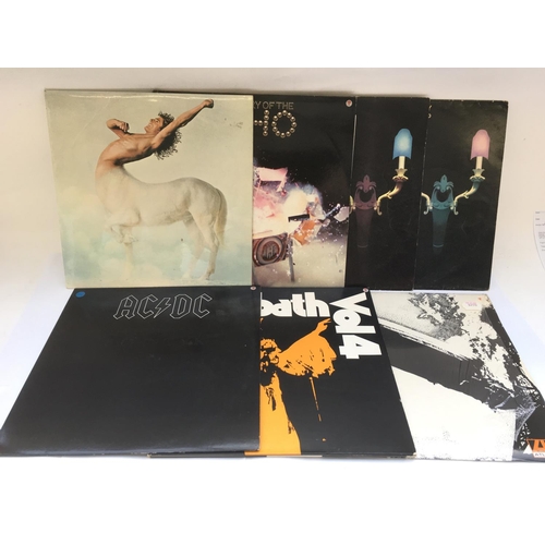 290 - Seven rock LPs by various artists including Black Sabbath, Led Zeppelin, The Who and others.