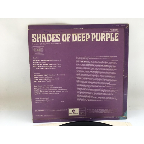 3 - A first UK pressing of 'Shades Of Deep Purple' by Deep Purple, PMC 7055. Vinyl NM, sleeve VG+.