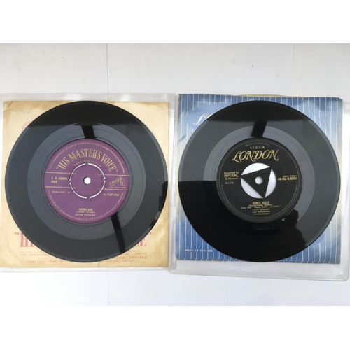 300 - Two collectable 7inch singles comprising 'Hound Dog/Don't Be Cruel' on purple and gold HMV labels to... 