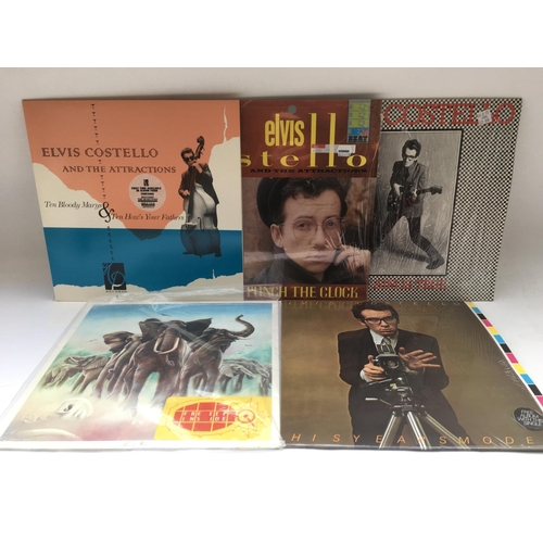 346 - Five Elvis Costello LPs comprising This Year's Model, Armed Forces and others.