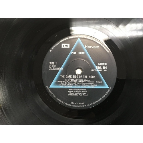 39 - Four early UK pressings of Pink Floyd LPs comprising 'Dark Side Of The Moon' complete with inserts, ... 