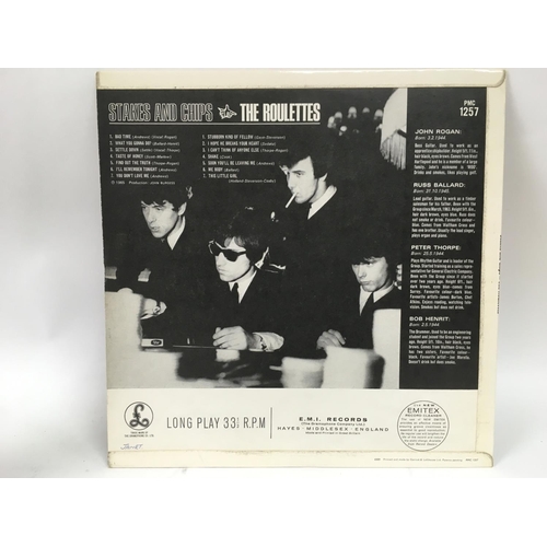 5 - A first UK pressing of 'Stakes And Chips' by The Roulettes PMC 1257. Sleeve VG+, vinyl is NM.