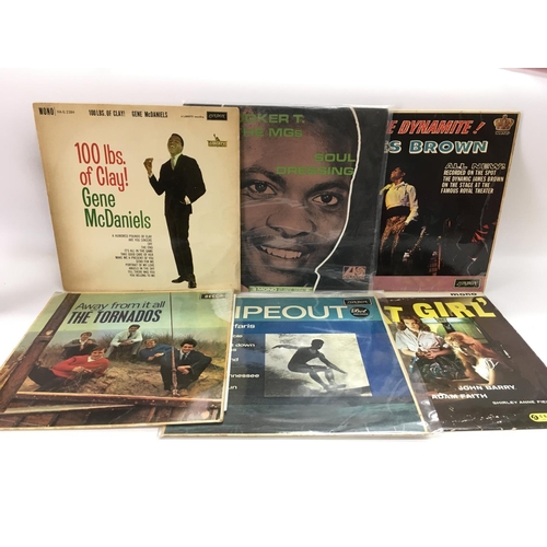 66 - Six 1960s LPs by various artists including Booker T & The MGs, James Brown, Gene McDaniels and other... 