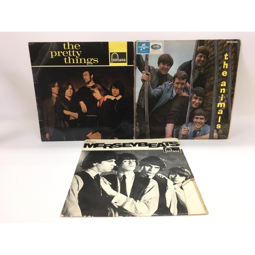 67 - Three 1960s beat group LPs by The Animals, The Merseybeats and The Pretty Things. The Animals LP is ... 