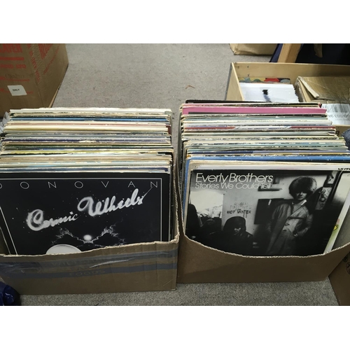 86 - Two boxes of LPs by various artists including Everly Brothers, Bobby Vee, Elton John and others.